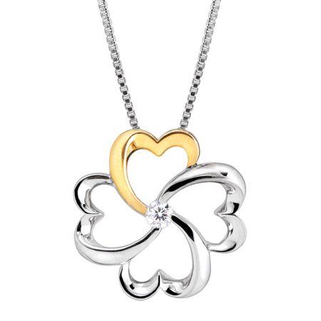 1/10 ct Diamond Clover Pendant