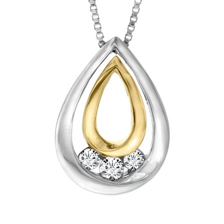 1/5 ct Diamond Teardrop Pendant