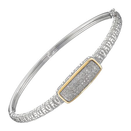 1/4 ct Diamond Hinged Bangle Bracelet