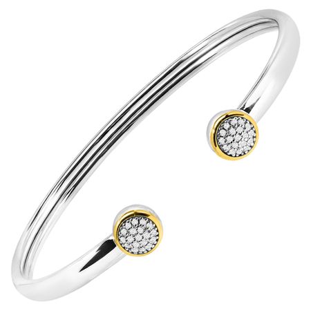 1/5 ct Diamond Circle Cuff Bracelet