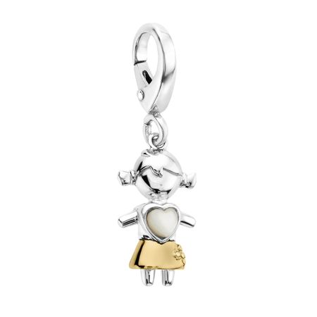 Girl's Mother-of-Pearl Heart Charm