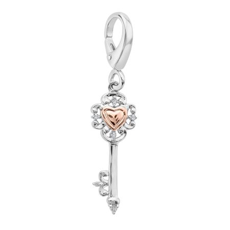 Key Charm with Diamonds