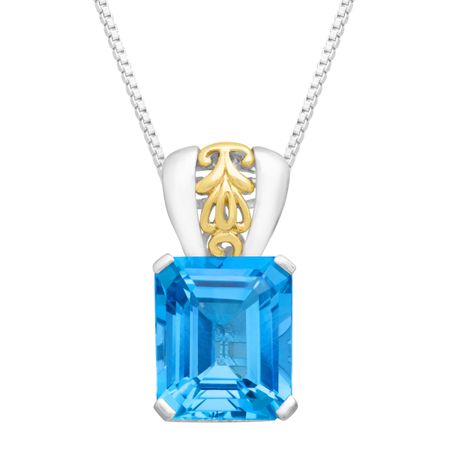 7 3/8 ct Baby Swiss Blue Topaz Pendant