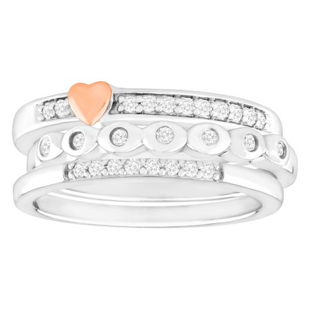 1/5 ct Diamond Stackable Rings