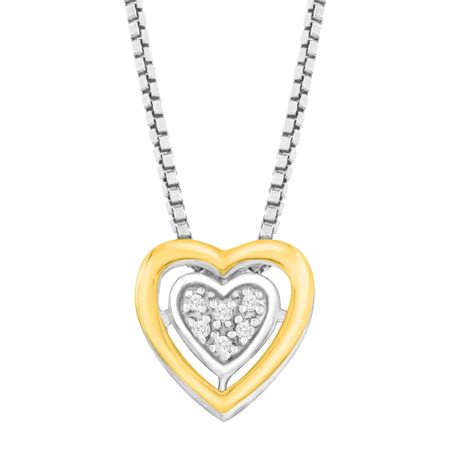 Petite Heart Pendant with Diamonds