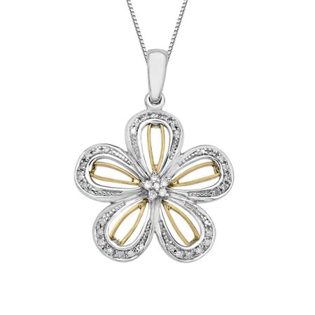 1/8 ct Diamond Flower Pendant