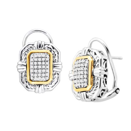 1/5 ct Diamond Braided Frame Earrings
