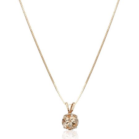 Morganite Solitaire Pendant