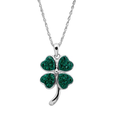 Clover Pendant with Swarovski Crystals