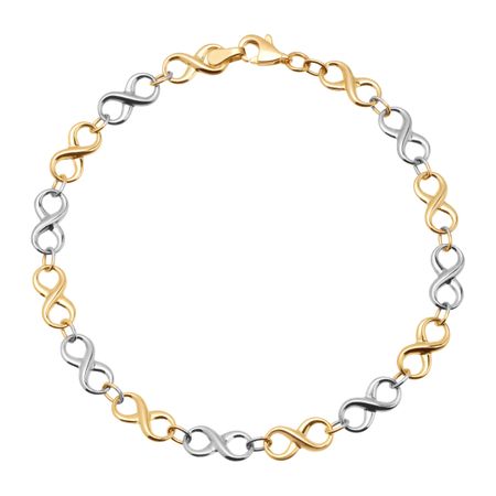 Two-Tone Infinity Link Bracelet