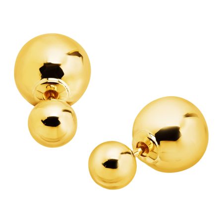 Front-Back Ball Stud Earrings