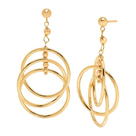 Interlocking Circles Drop Earrings