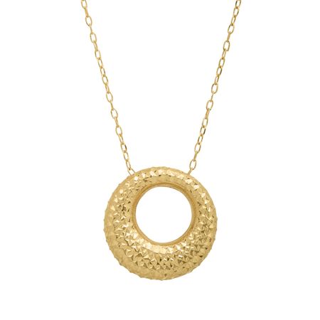 Puffed Open Circle Pendant