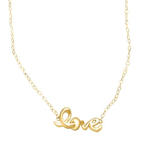 Teeny Tiny 'Love' Script Necklace