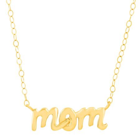 'Mom' Script Necklace