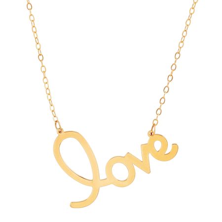 Love Script Necklace