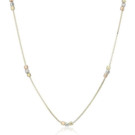 Three-Tone Beaded Necklace