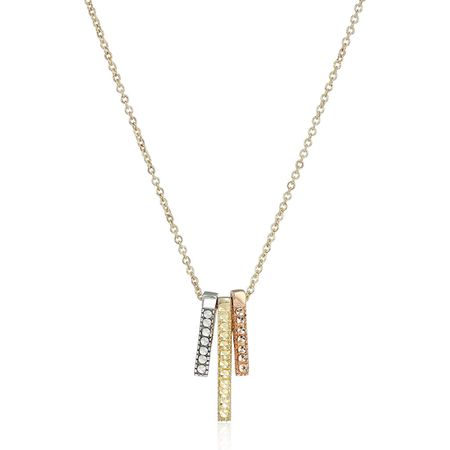 Triple Bar Drop Pendant with Cubic Zirconia