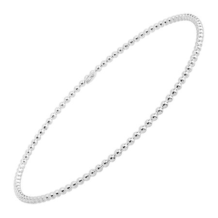 Beaded Bangle Bracelet, White