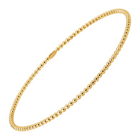 Beaded Bangle Bracelet, Yellow