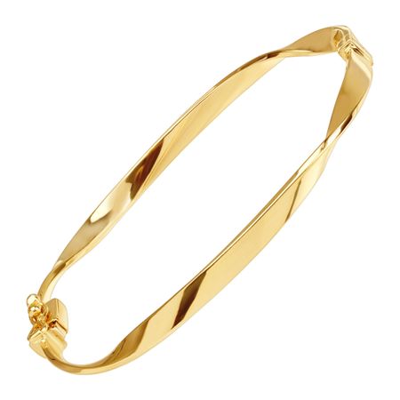 Twisted Hinge Bangle Bracelet, 7