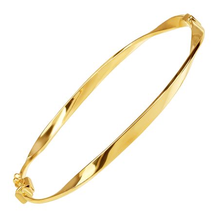 Twisted Hinge Bangle Bracelet, 8
