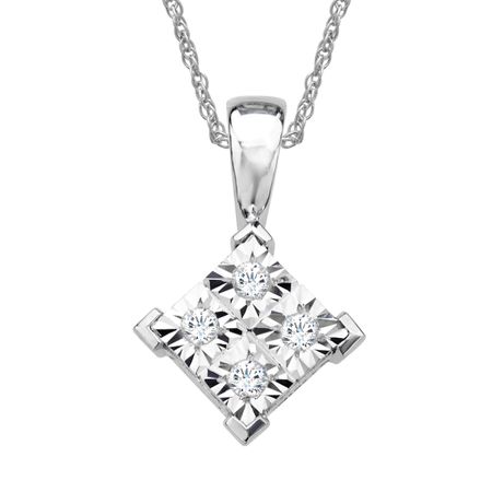 Tile Pendant with Diamonds