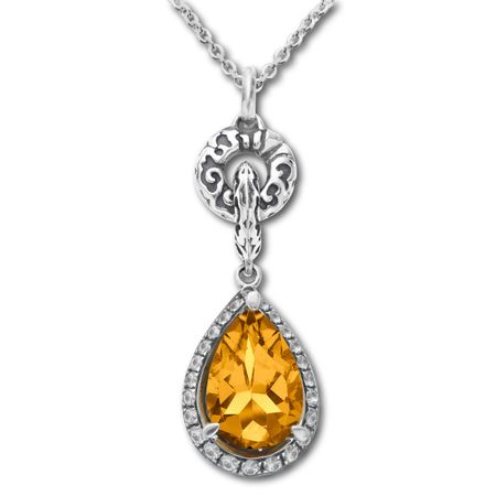 2 3/4 ct Citrine Pendant