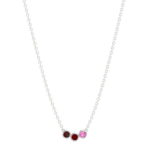 Round Ruby 14k White Gold Pendant With Red Garnet And Pink Tourmaline Triple Stone Necklace Gemma Gray - Pink Ruby Pendant White Gold Round Ruby 14k White Gold Pendant With Red Garnet And Pink Tourmaline Triple Stone Necklace Gemma Gray - Pink Ruby Pendant White Gold