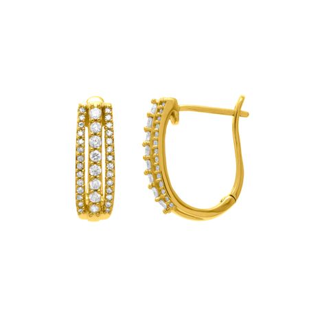 1/2 ct Diamond Hoop Earrings