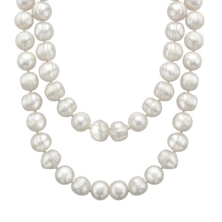 35-Inch Ringed Pearl Necklace
