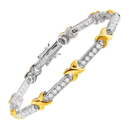 'XO' Link Cubic Zirconia Bracelet