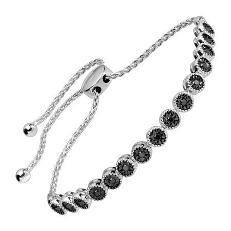 1/3 ct Black Diamond Bolo Bracelet