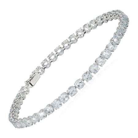 Aquamarine Tennis Bracelet, 8