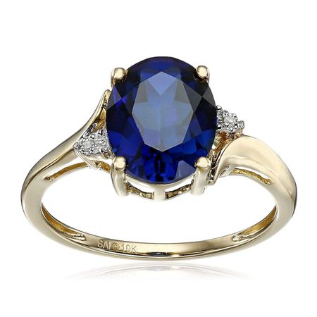 Oval Sapphire Ring with Diamonds