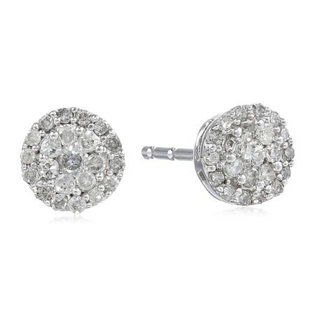 1/4 ct Diamond Halo Stud Earrings
