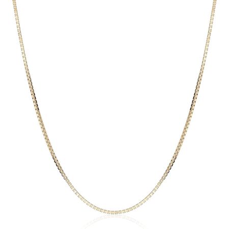 Box Chain Necklace, Yellow, 20