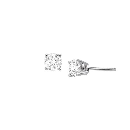 1/2 ct Diamond Stud Earrings, White
