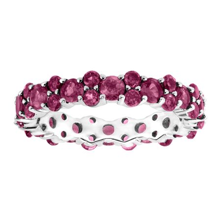 2 1/2 ct Rhodolite Garnet Infinity Band Ring