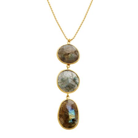 Labradorite Triple Drop Pendant