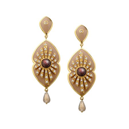 Tiger's Eye Energy Star Earrings