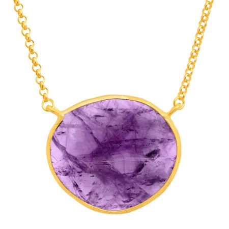 Amethyst Solitaire Necklace