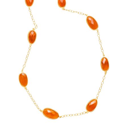 Carnelian Station Necklace