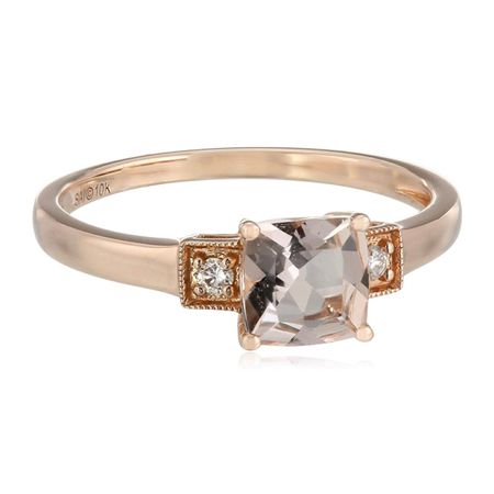 Morganite Ring with Diamonds