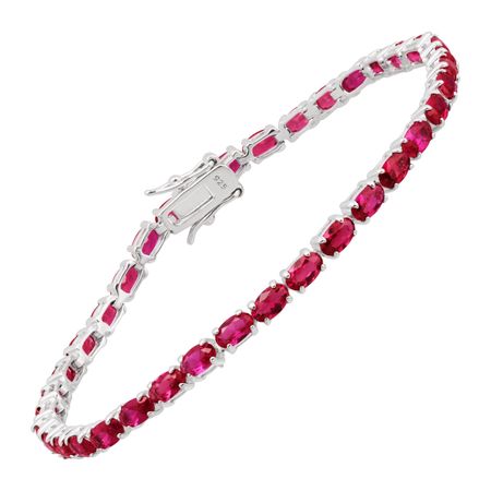 Ruby Tennis Bracelet, 7.5