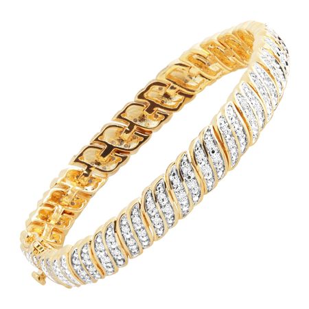 1 ct Diamond 'S' Link Tennis Bracelet, Yellow