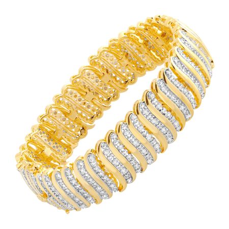 2 ct Diamond 'S' Link Tennis Bracelet, Yellow
