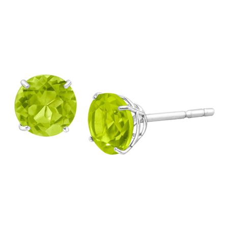 1 ct Peridot Stud Earrings