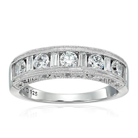 Anniversary Band Ring with Cubic Zirconia