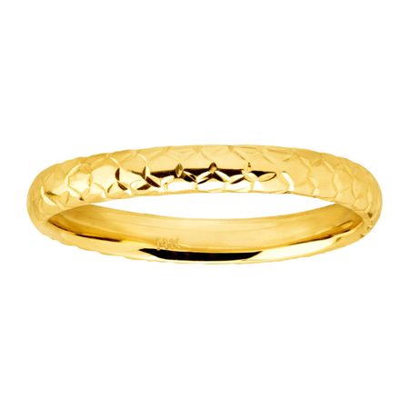Honeycomb Band Ring, Yellow